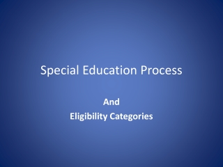 Special Education Process