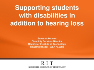 Supporting students with disabilities in addition to hearing loss