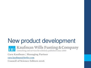 New product development