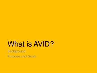 What is AVID?