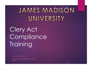 Clery Act Compliance Training