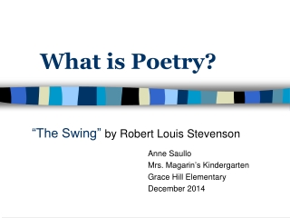 What is Poetry?