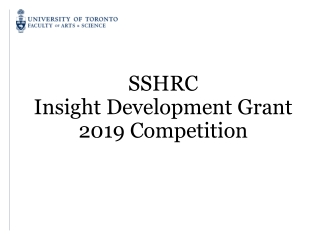 SSHRC Insight Development Grant 2019 Competition