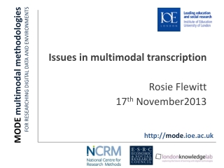 MODE multimodal methodologies FOR RESEARCHING DIGITAL DATA AND ENVIRONMENTS