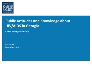 Public Attitudes and Knowledge about HIV/AIDS in Georgia