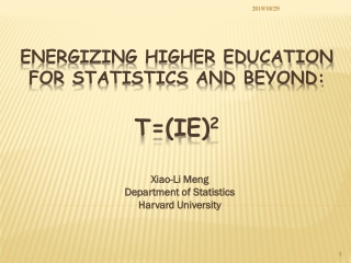 Energizing Higher Education for Statistics and Beyond: T=(IE) 2