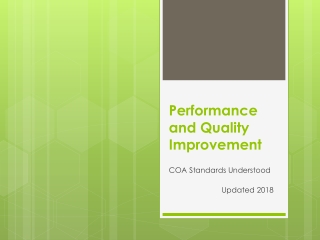 Performance and Quality Improvement