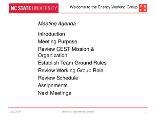 Meeting Agenda Introduction Meeting Purpose Review CEST Mission &amp; Organization