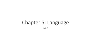 Chapter 5: Language