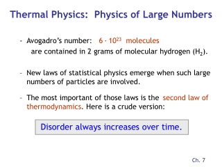 Thermal Physics: Physics of Large Numbers