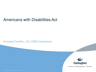 Americans with Disabilities Act