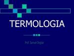 TERMOLOGIA