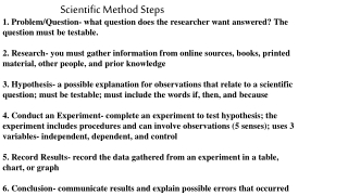 Scientific Method Steps