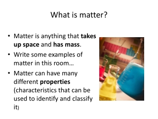 What is matter?