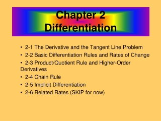 2-1 The Derivative and the Tangent Line Problem