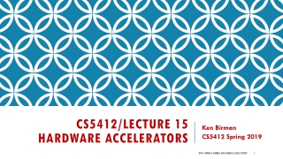 CS5412/ Lecture 15 Hardware Accelerators