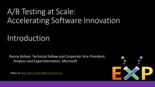 A/B Testing at Scale: Accelerating Software Innovation Introduction