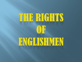 The Rights of Englishmen