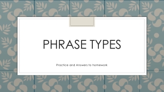 Phrase Types