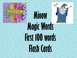 Mioow Magic Words First 100 words Flash Cards