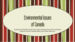 Environmental Issues of Canada