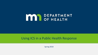 Using ICS in a Public Health Response