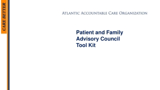 Patient and Family Advisory Council Tool Kit