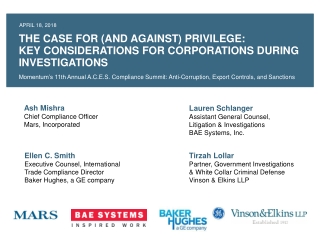 The Case For (and Against) Privilege: Key Considerations for Corporations During Investigations