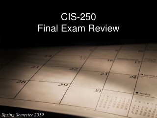 CIS-250 Final Exam Review