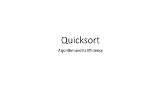 Quicksort