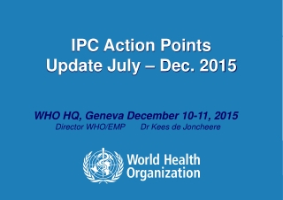 IPC Action Points Update July – Dec. 2015