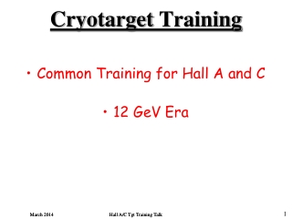Cryotarget Training