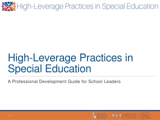 High-Leverage Practices in Special Education