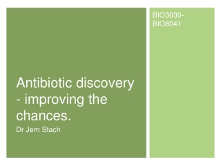 Antibiotic discovery - improving the chances.