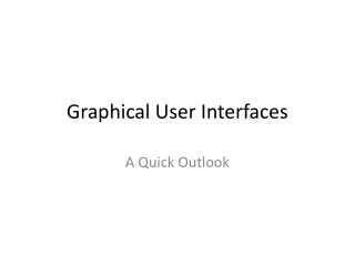 Graphical User Interfaces