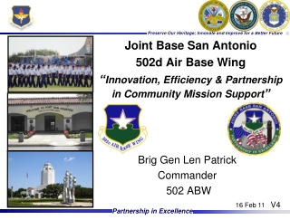 Brig Gen Len Patrick Commander 502 ABW