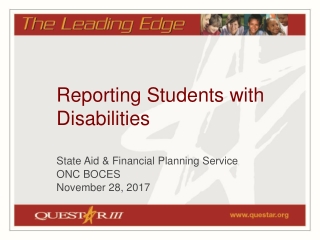 Reporting Students with Disabilities