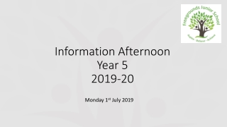 Information Afternoon Year 5 2019-20