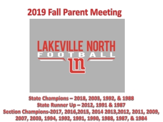 2019 Fall Parent Meeting