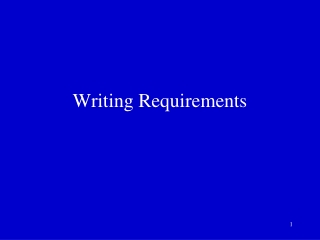 Writing Requirements