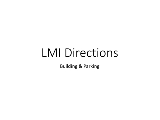 LMI Directions