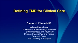 Defining TMD for Clinical Care