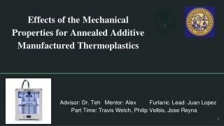 Effects of the Mechanical Properties for Annealed Additive Manufactured Thermoplastics