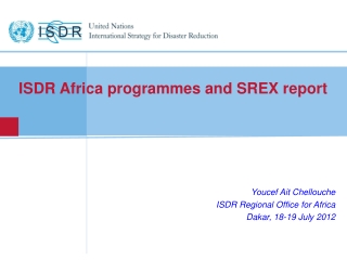 ISDR Africa programmes and SREX report