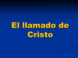 El llamado de Cristo