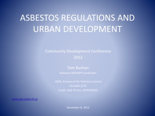 ASBESTOS REGULATIONS AND URBAN DEVELOPMENT