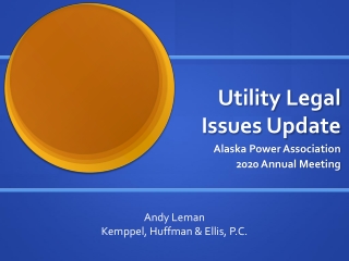 Utility Legal Issues Update