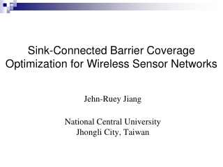 Sink-Connected Barrier Coverage Optimization for Wireless Sensor Networks