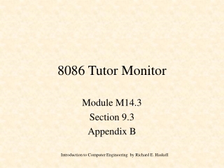 8086 Tutor Monitor