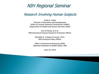 NIH Regional Seminar